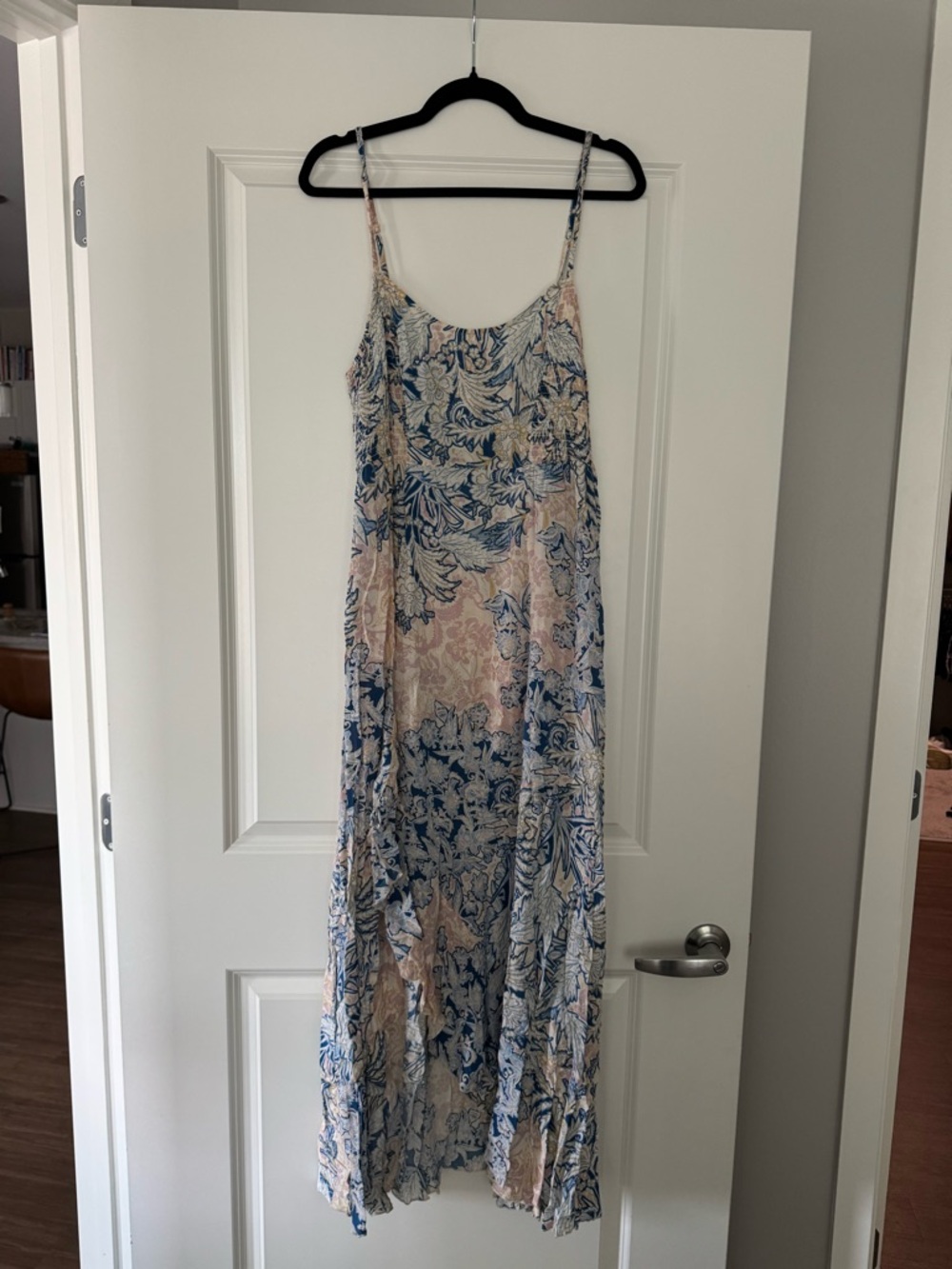 We The Free Blue & Cream Floral Slip Maxi Dress